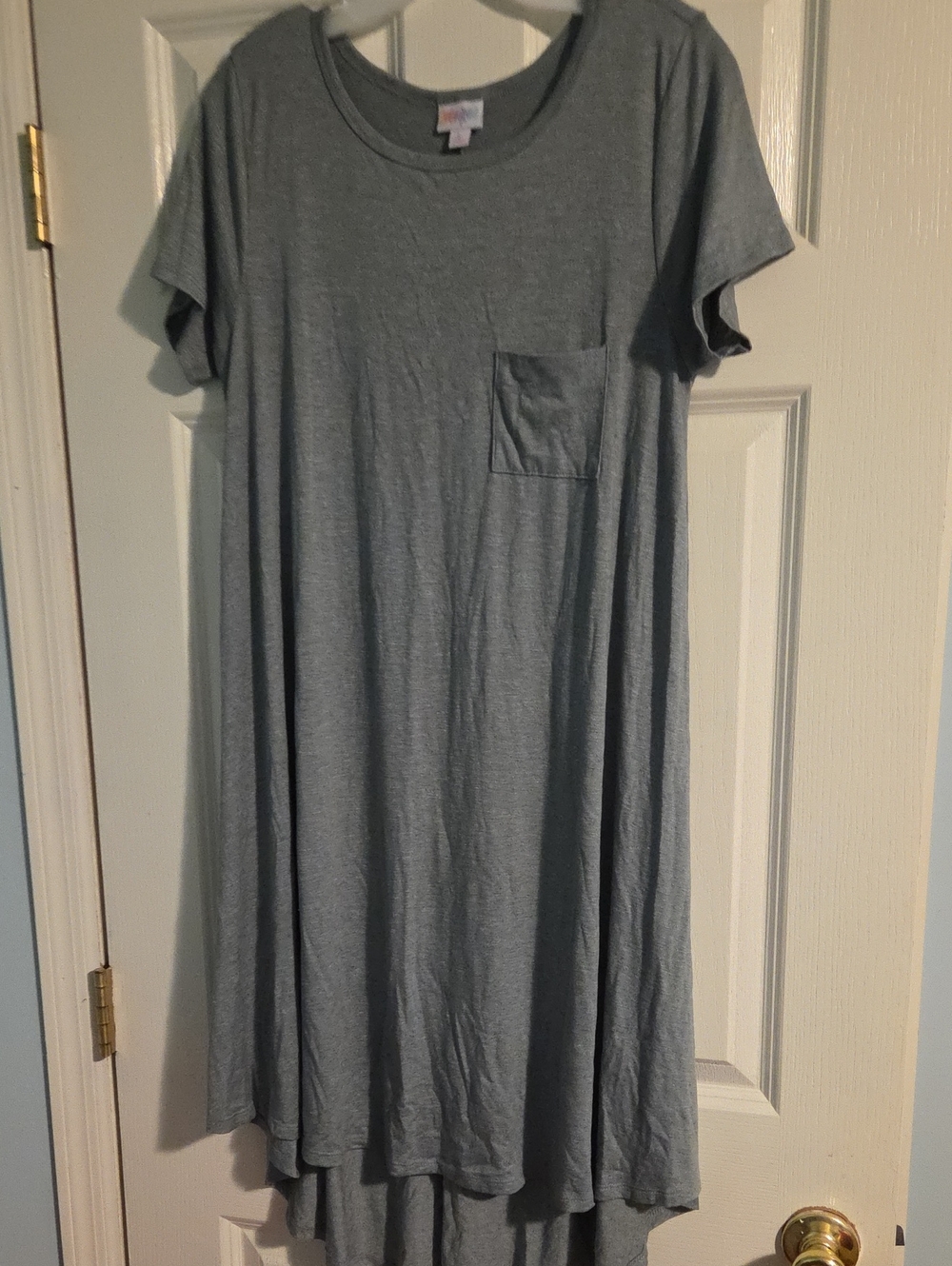 LuLaRoe Light Gray High-Low Pocket Dress